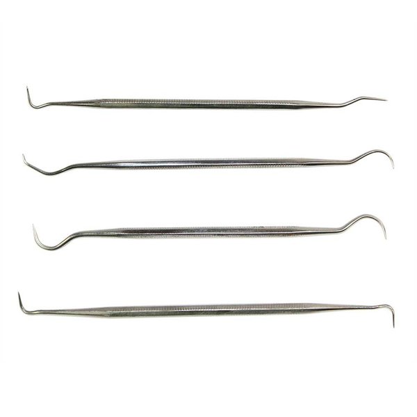 Big Horn 4 Piece Dental Pick Set (Stainless Steel) 19315